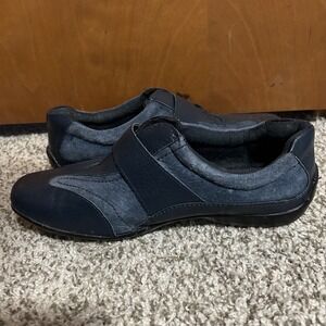 Dr. Scholls Navy Leather Comfort Shoes Size 9 W Women's